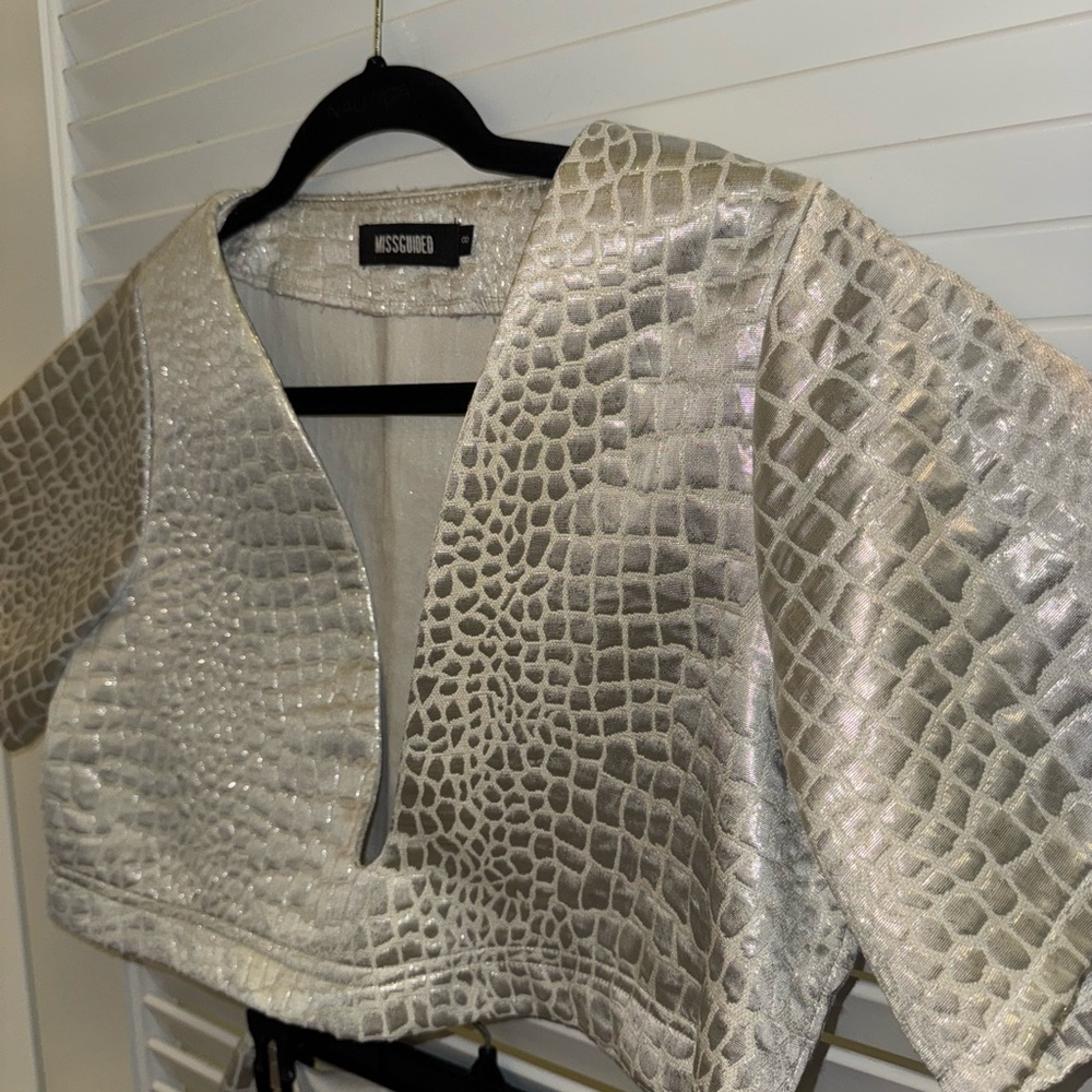 Missguided Metallic Croc-Embossed Set - Picture 5 of 6